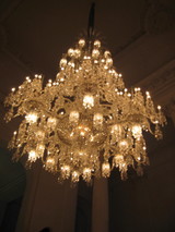 chandelier at Baccarat Museum